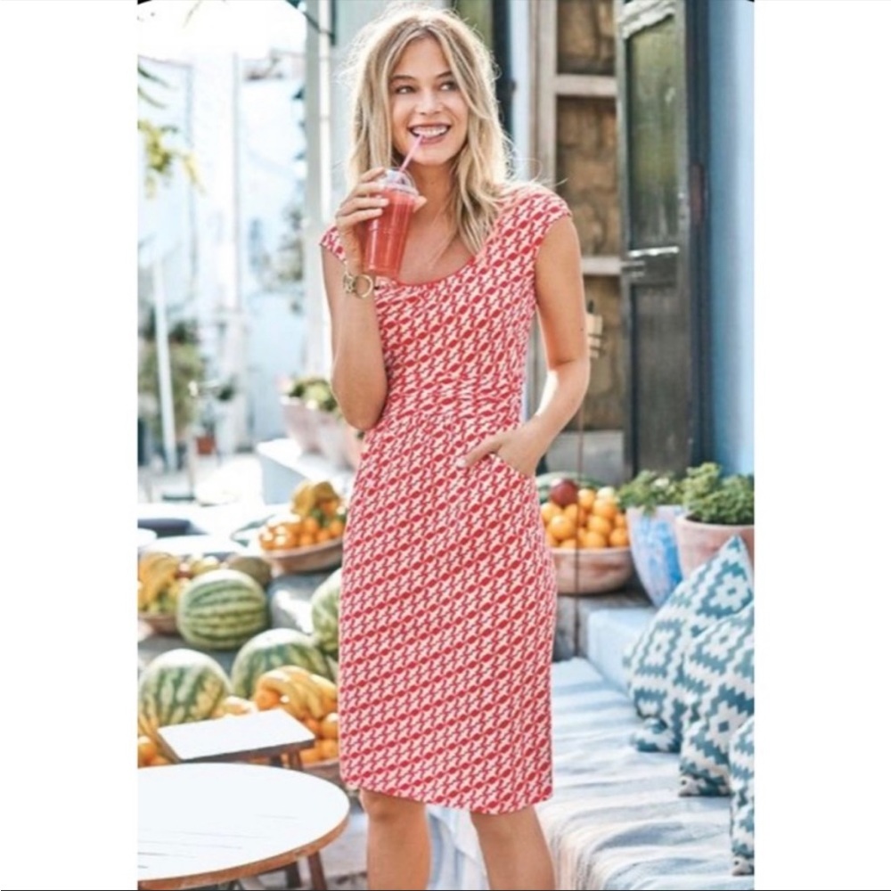 BOGO! Boden Margot Boden Stretch Jersey Dress Bird Print 8